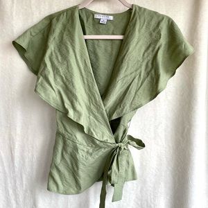 FAVLUX blouse (New) size small in soft olive.